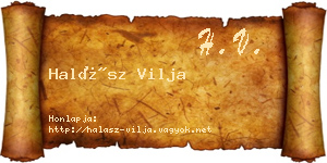 Halász Vilja névjegykártya